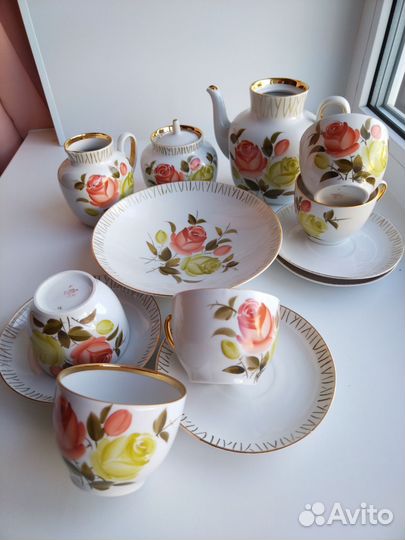Чайный сервиз Букет чайных роз,лфз