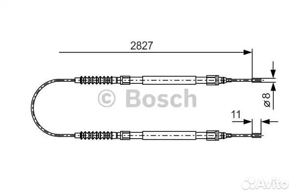 Тормозной трос fiat ducato. peugeot boxer
