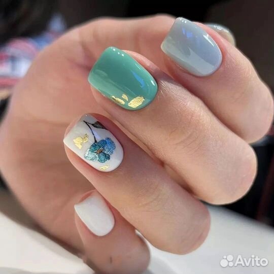 Маникюр гель лак, наращивание