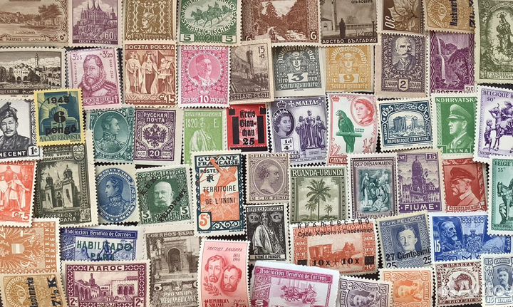 100 Негашёных старинных марок