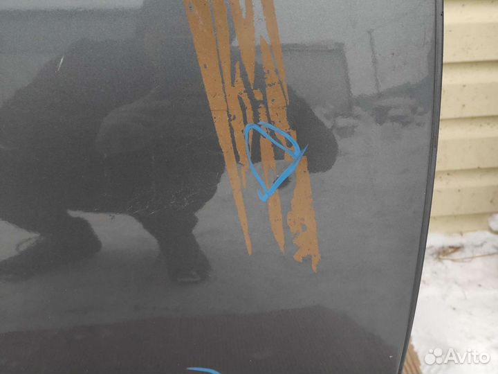 Дверь задняя правая пежо 4007 темно серая