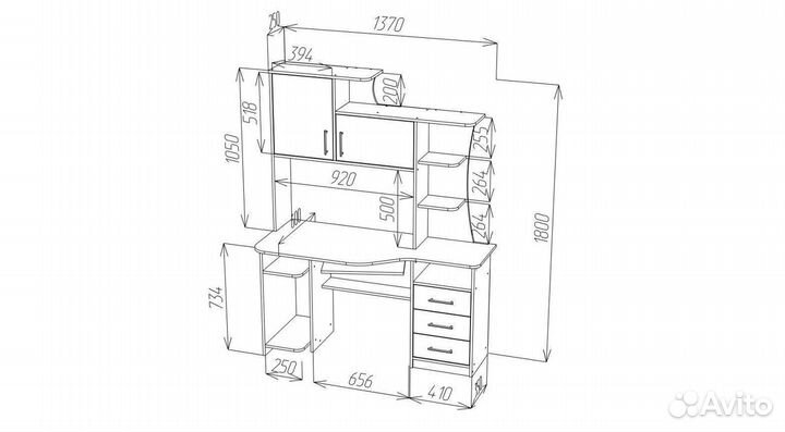 Стол компьютерный ск-19