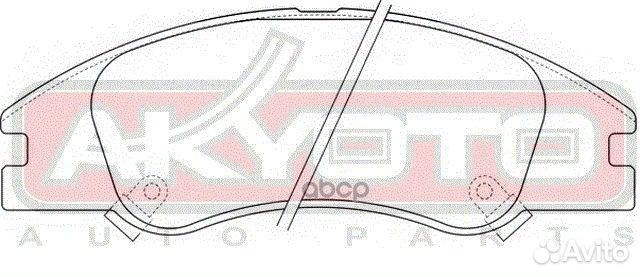 Колодки тормозные дисковые пер AKD0060 akyoto
