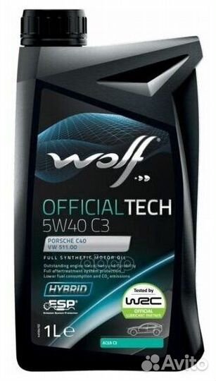 Wolf officialtech 5W40 C3 Масло моторное синт