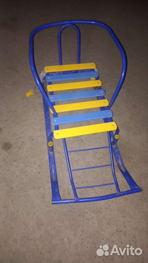 Детские санки с колесами Доска для рисования