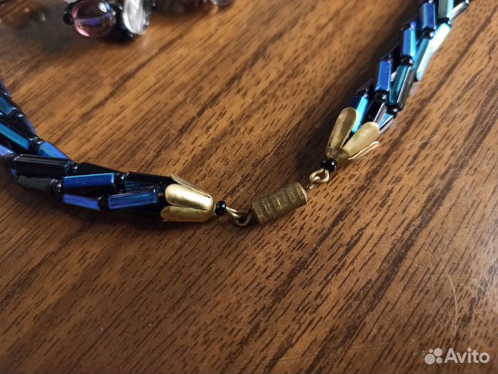 Бижутерия Чехословакия СССР колье и клипсы