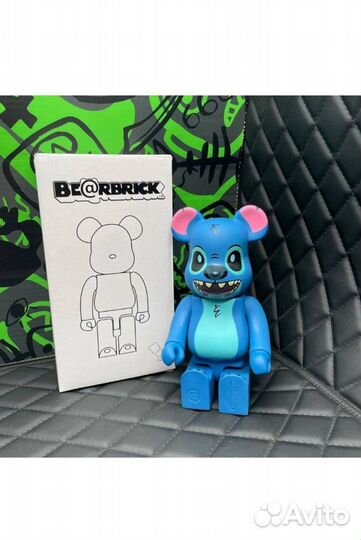 Коллекционная игрушка Bearbrick Стич 28см 400%