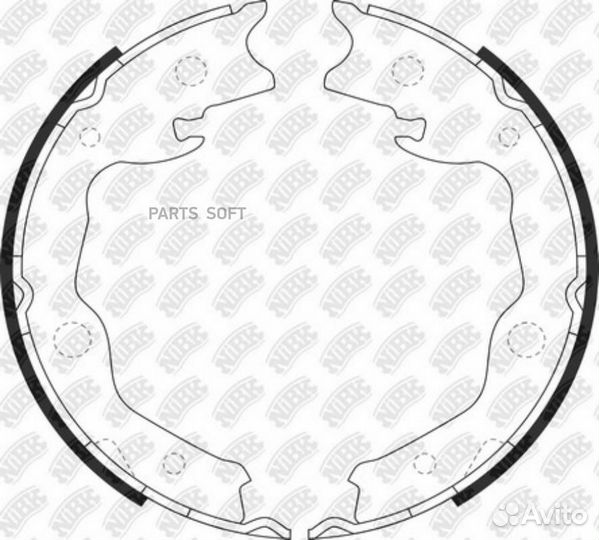 FN0621 Колодки тормозные барабанные nibk
