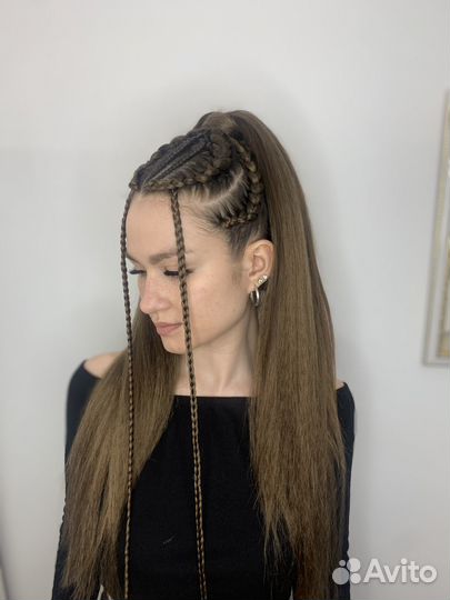 Косы с канекалоном, афропричёски