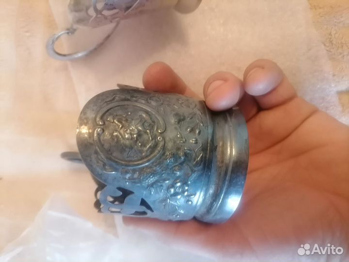 Подстаканник мельхиоровый