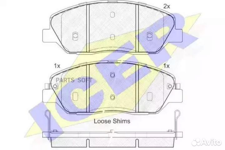 Icer 181828 Колодки торм.пер