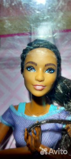 Кукла барби barbie йога негретянка афро mtm
