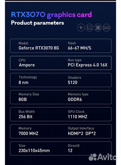 Видеокарта nvidia rtx 3070m 8gb laptop
