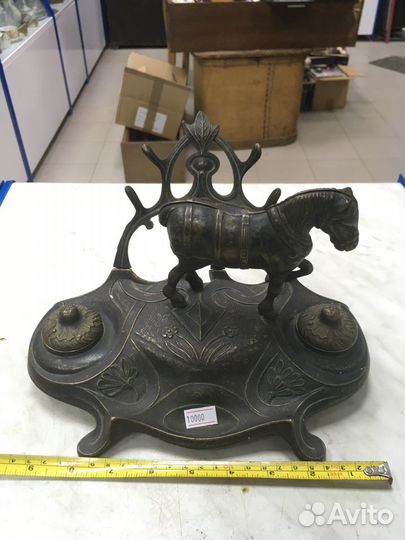 Чернильница Франция конец 19 века бронза