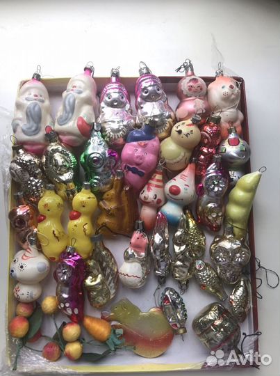 Елочные стеклянные игрушки СССР