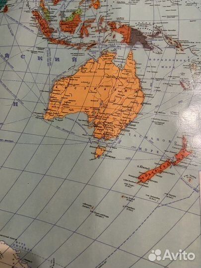 Карта мира на стену большая новая