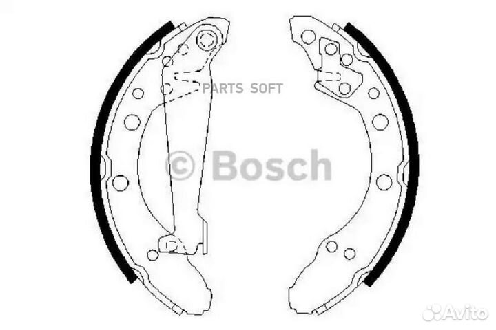 Bosch 0986487536 К-т бараб. тормоз. колодок