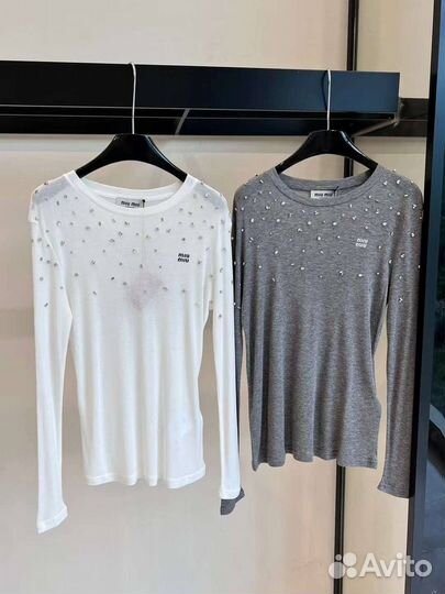 Лонгслив водолазка miu miu