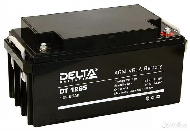 Delta DT1265 65Ач. Аккумулятор для ибп 12В