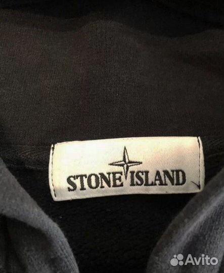 Худи черное stone island