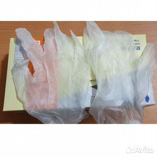 Перчатки виниловые одноразовые