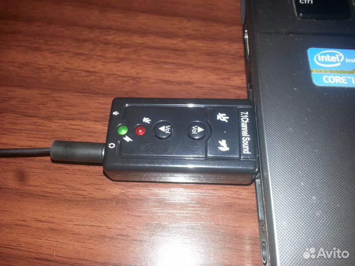 Внешняя USB звуковая карта 7.1 Channel sound