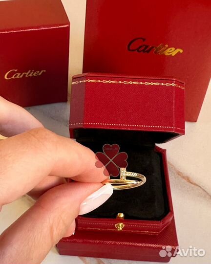 Кольцо гвоздь Картье Cartier золото бриллианты