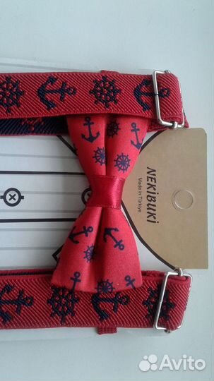 Новый детский набор для мальчика: подтяжки и бабоч