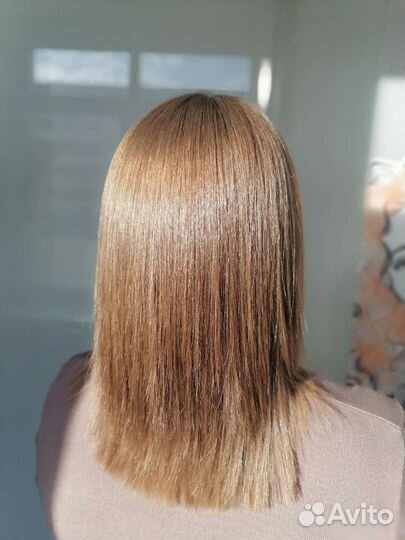 Кератиновое выпрямление волос
