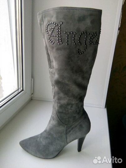 Сапоги женские. Натуральная замша