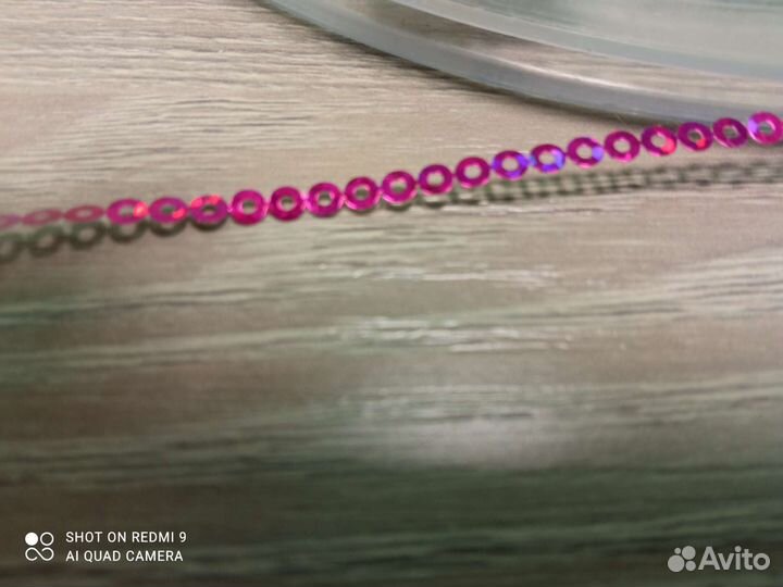 Пайетки пришивные 3мм цвет фуксия