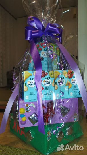 Букеты: мужской(колбасы, сыр),женский-конфеты