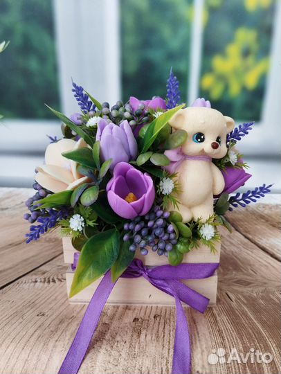 Букеты из мыла на 8 марта