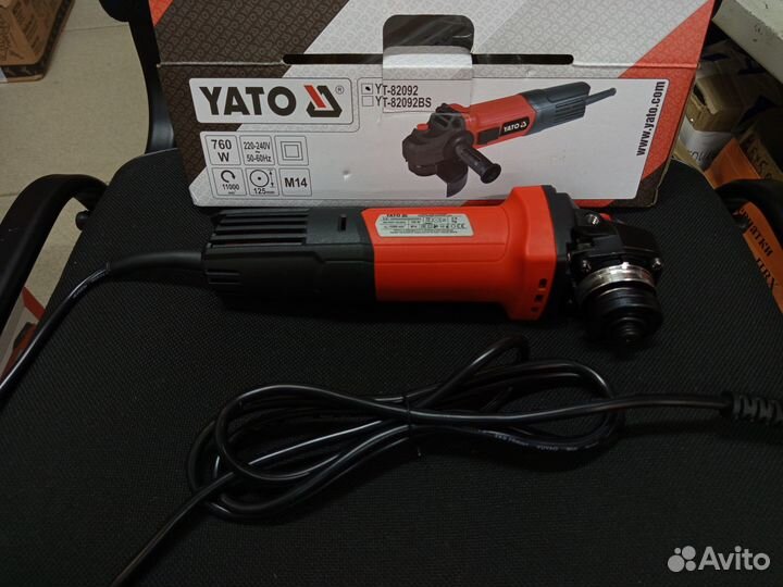 Углошлифовальная машина Yato 760Вт 125мм; 12000об