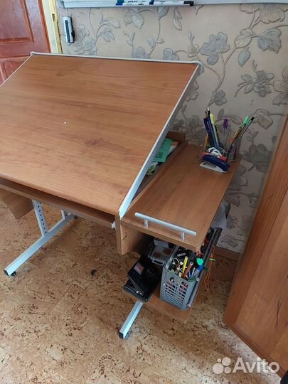 Школьная парта и стул растущий кенгуру береза