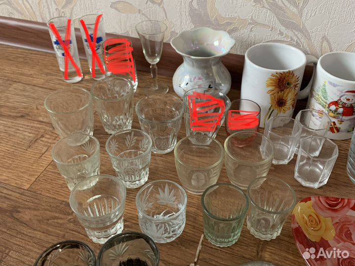 Посуда непарная разная