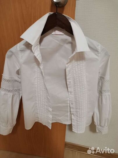 Блузка белая школьная 140