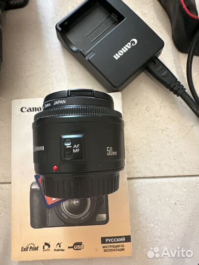 Зеркальный фот canon eos450d с 2 объективами