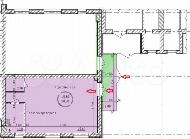 Офис, 58 м²