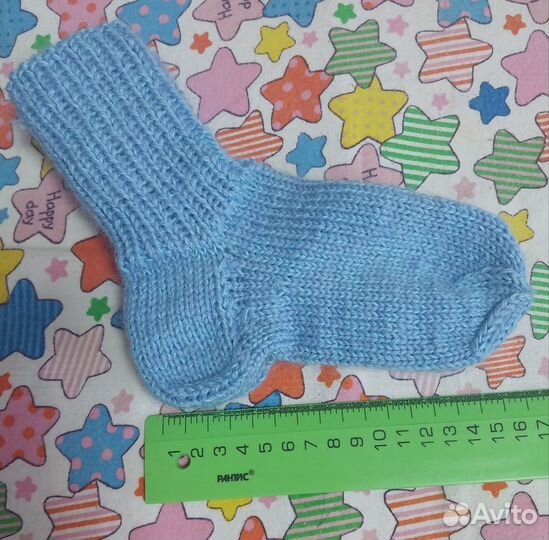 Носки ручной вязки шерстяные