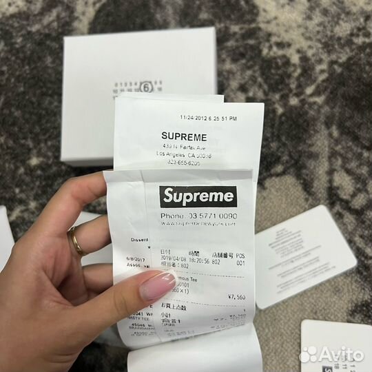 Кожаный кошелек Supreme Maison Margiela MM6 SS24