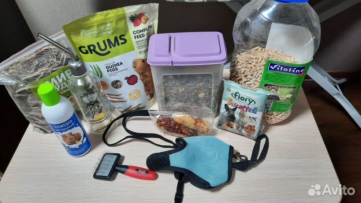 Клетка для морской свинки и доп. вещи