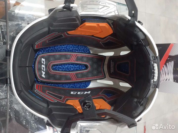 Шлем с маской CCM fitlite 90 combo WHT/WHT