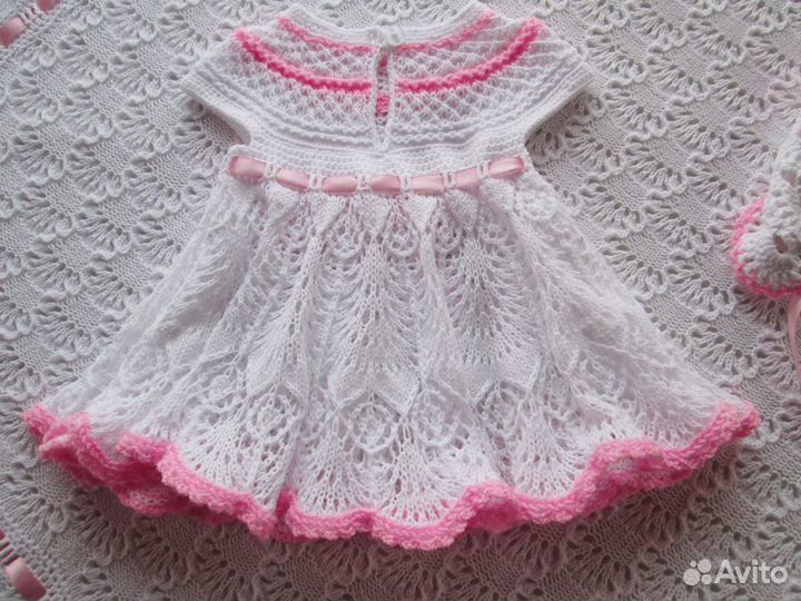 Комплект для новорожденной для крещения (новый)