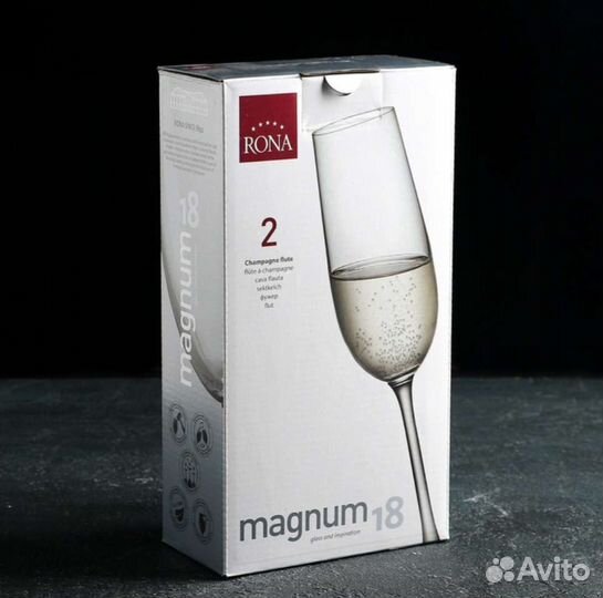 Набор бокалов для шампанского 2 шт