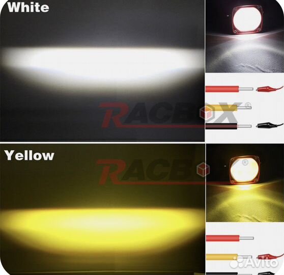 Фара противотуманная красная для мотоцикла №12