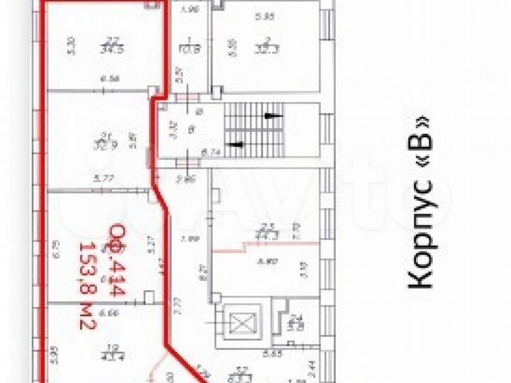 Сдам офисное помещение, 153.8 м²