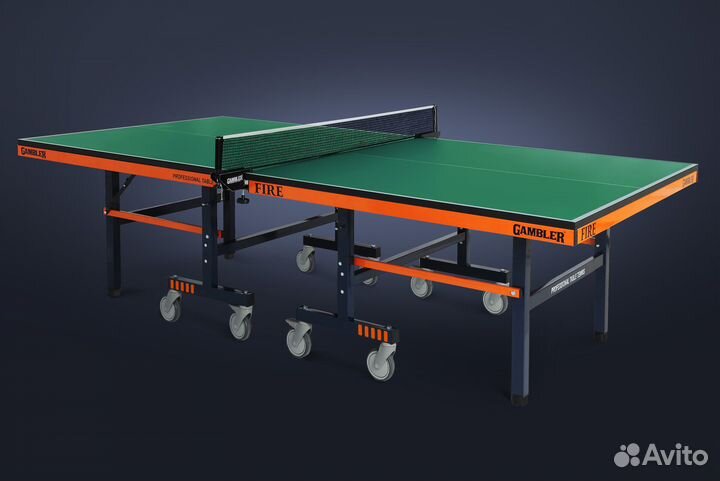 Стол теннисный Gambler fire Зелёный