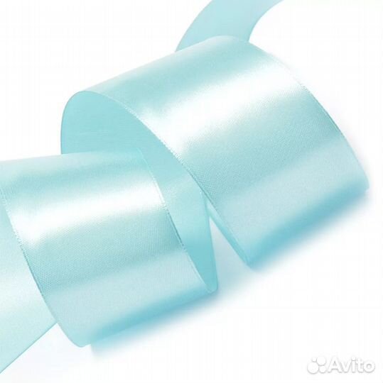 Лента атласная 3,8 см*32,9 м, цвет 8103 св.бирюза