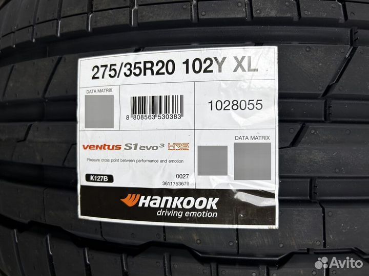 Hankook Ventus S1 Evo 3 K127B 245/40 R20 и 275/35 R20 102Y